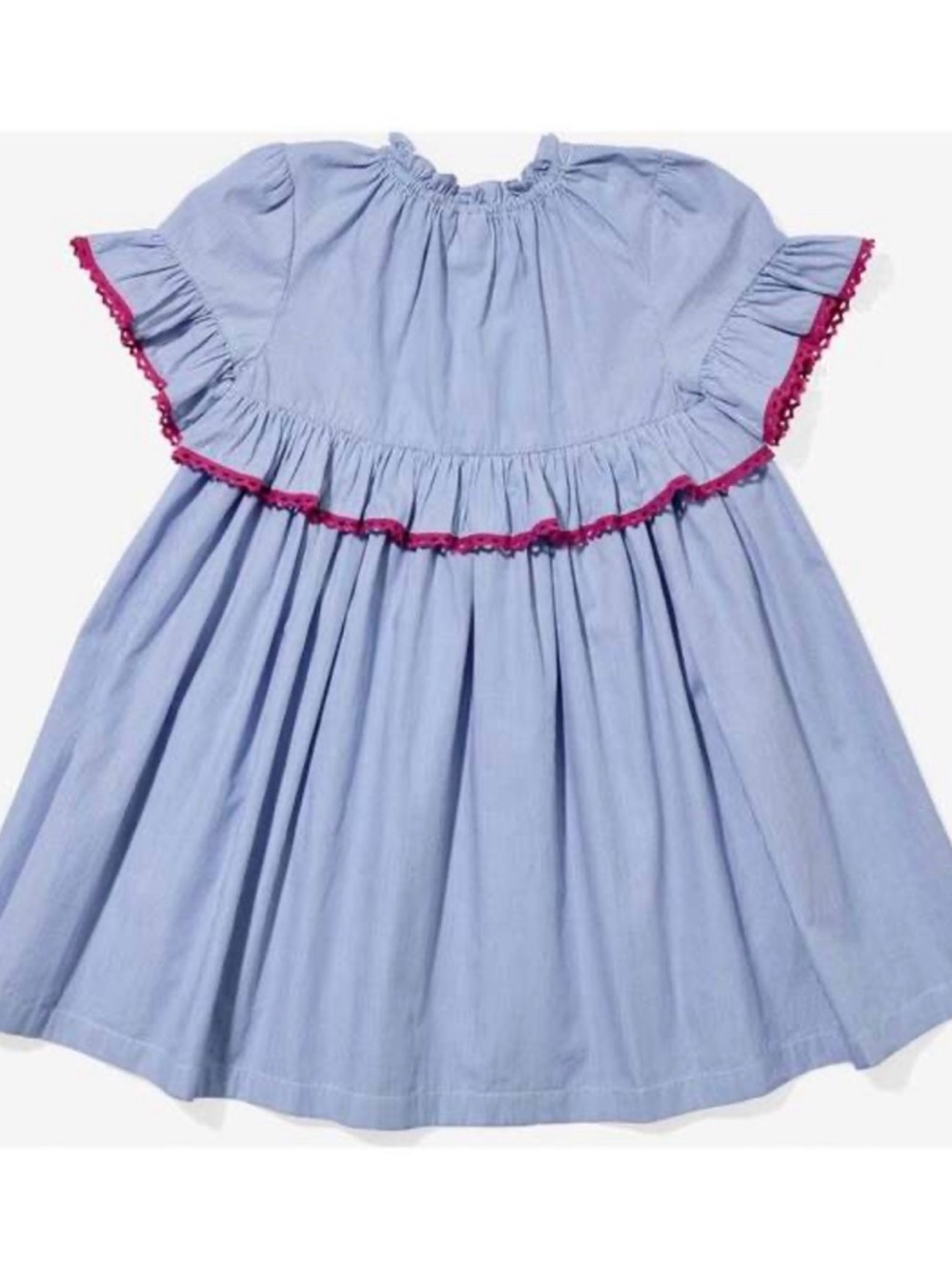 Oso & Me "Diana Dress" Blue & White Pinstripe NWT Size 7